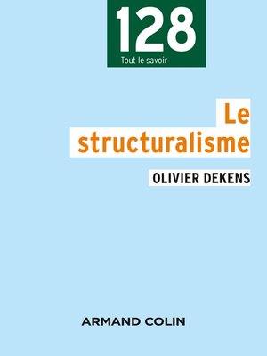 cover image of Le structuralisme